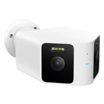 IP drošības kamera Xiaomi CW100 Dual — āra lodes tipa, 3 MP (2304×1296), Wi‑Fi, griestu/sienas stiprinājums, 0–360° pagriešana, IR/baltas gaismas diodes, 10 m nakts redzamība