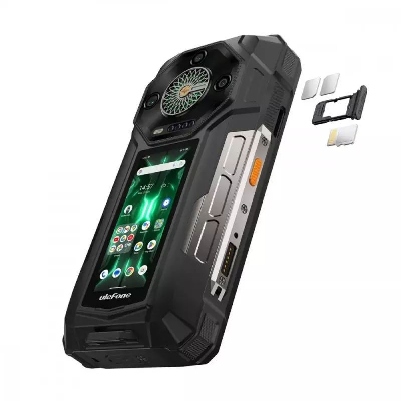 Viedtālrunis UleFone Armor 33 Pro 5G 6,3 collas 16GB/512GB Melns, energoefektivitātes klase A