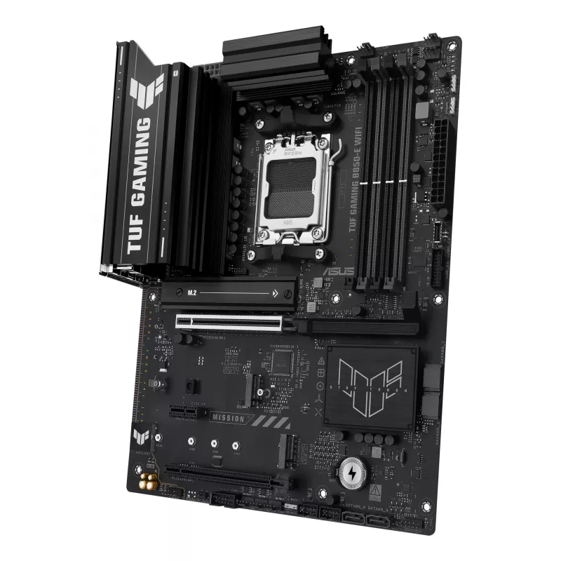 Mātesplate ASUS TUF GAMING B850-E WIFI, AMD B850, Socket AM5, ATX, DDR5, 4x DIMM, 3x M.2, Wi‑Fi 6E, 2,5Gb LAN