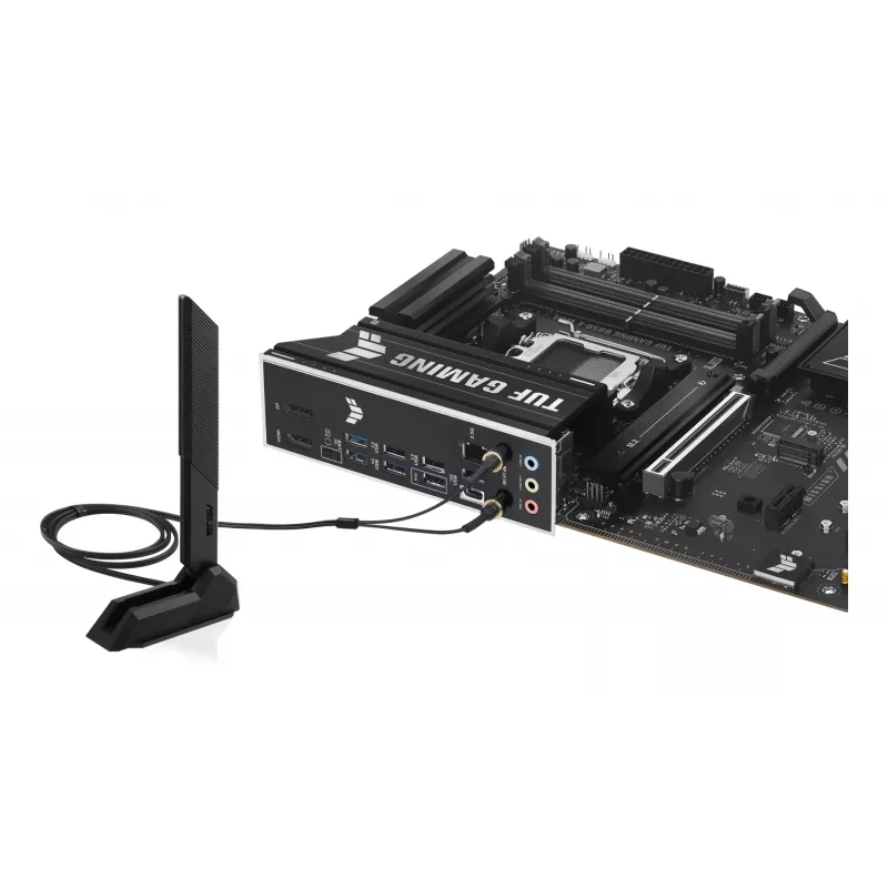 Mātesplate ASUS TUF GAMING B850-E WIFI, AMD B850, Socket AM5, ATX, DDR5, 4x DIMM, 3x M.2, Wi‑Fi 6E, 2,5Gb LAN