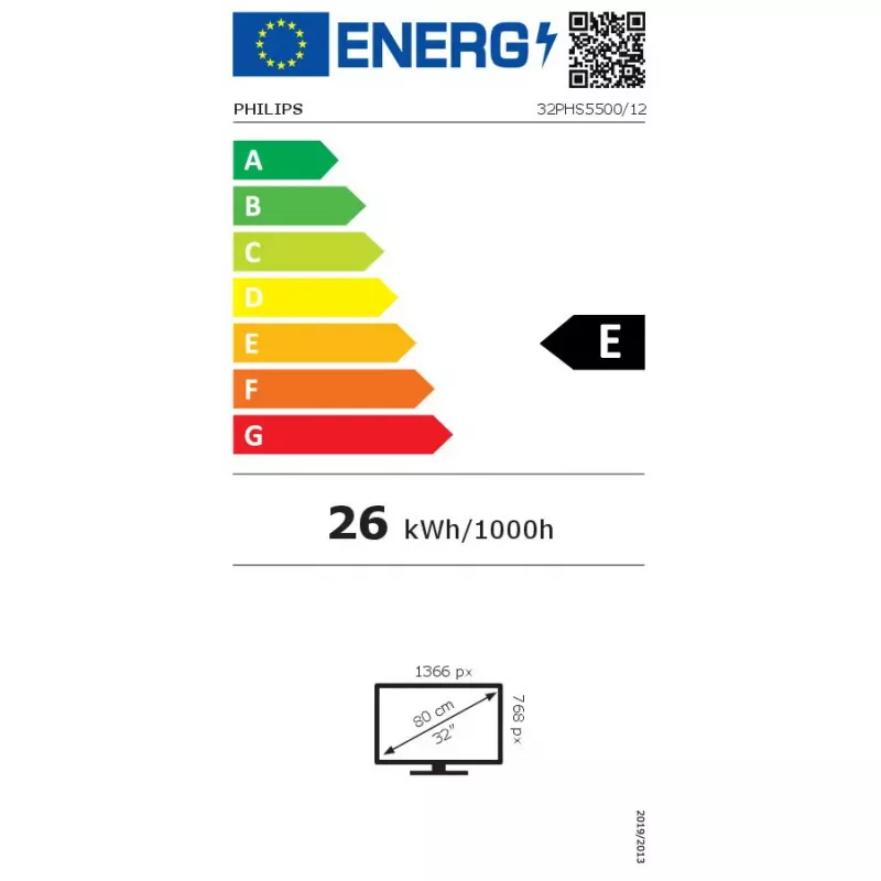Philips 5500 series 32PHS5500/12 TV 81.3 cm (32 inch) HD Melns