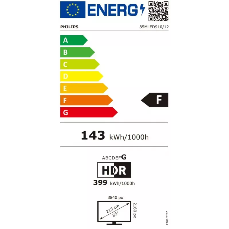 Televizors Philips 85MLED910/12 85 collas 4K Ultra HD QD-Mini LED 3840 x 2160