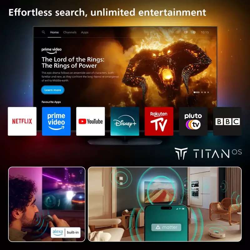 Televizors Philips 85MLED910/12 85 collas 4K Ultra HD QD-Mini LED 3840 x 2160