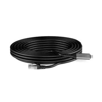 DIGITUS USB-C 3.2 Gen1 - RJ45 Ethernet kabelis - CAT6a S/FTP melns - 5m