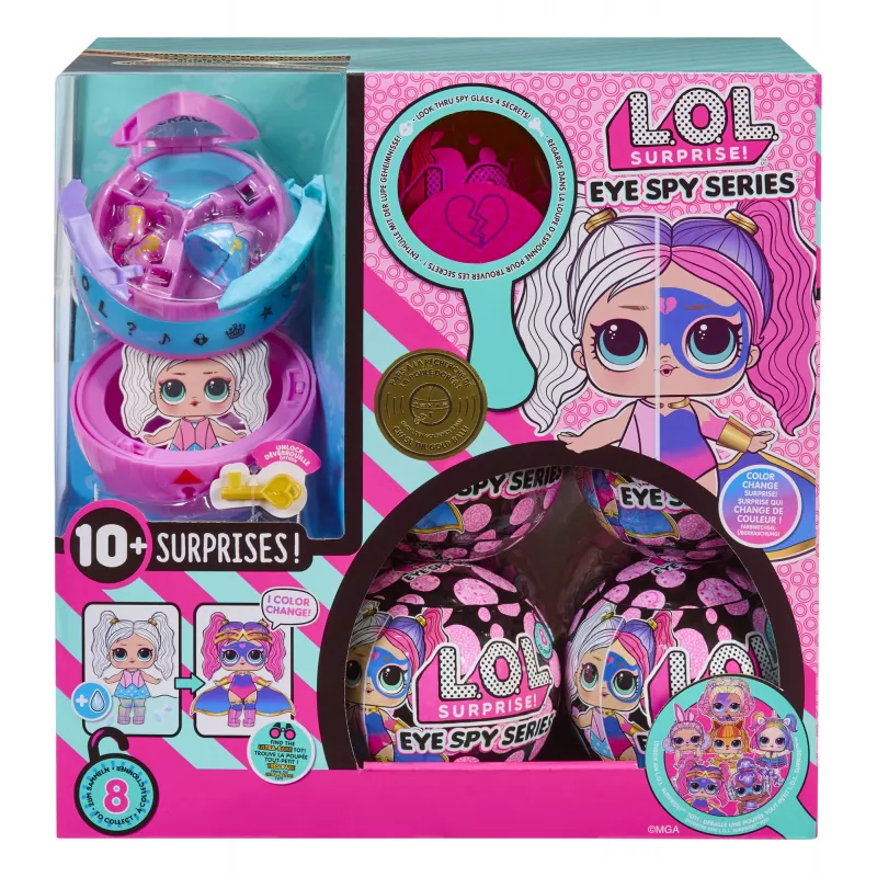 L.O.L. Surprise! L.O.L. Surprise Eye Spy Tots Asst in PDQ, Miniatūra lelle, Sieviete, 4 gadi, Zēns/Meitene, Jauktas krāsas