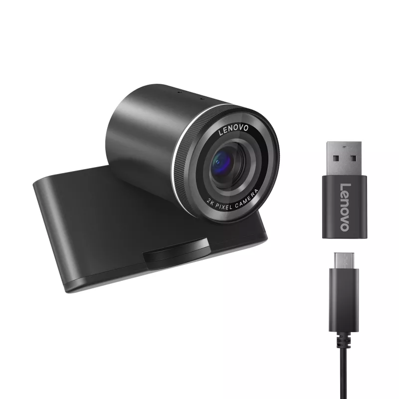 Lenovo 4XC1Q25245 tīmekļa kamera 4 MP 1920 x 1080 pikseļi USB-C Melna