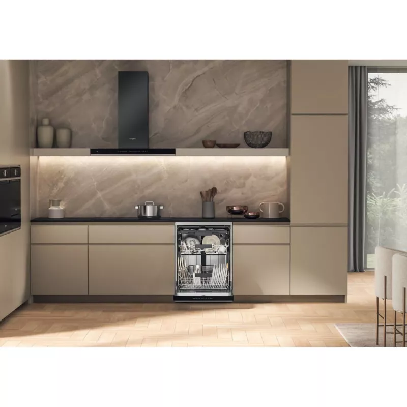 Whirlpool W7F HP33 X brīvi stāvoša trauku mazgājamā mašīna 15 galda piederumu komplektiem 43 dB