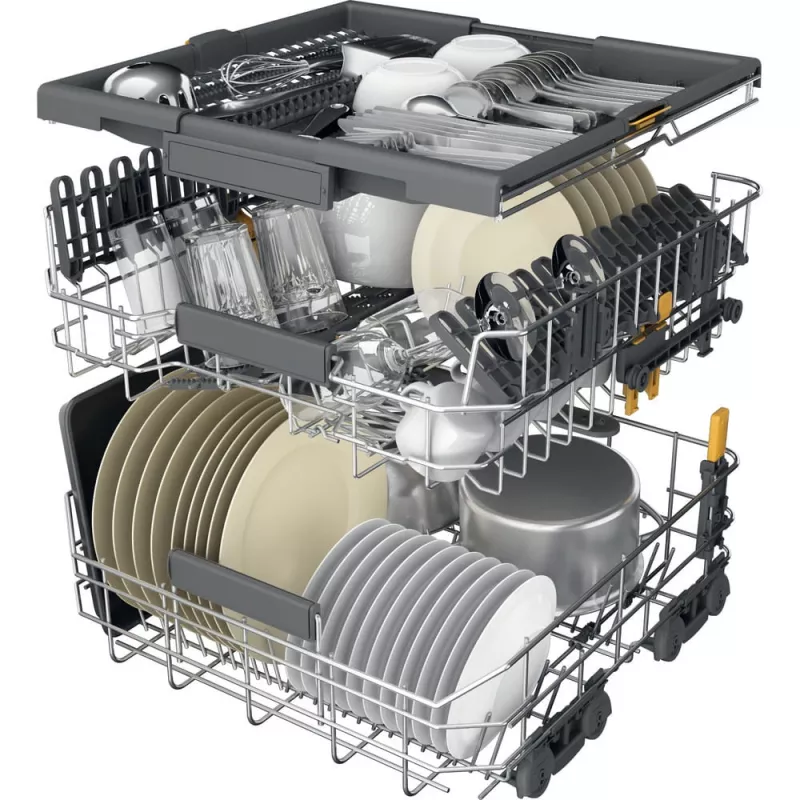 Whirlpool W7F HP33 X brīvi stāvoša trauku mazgājamā mašīna 15 galda piederumu komplektiem 43 dB