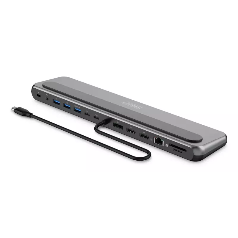 Digitus USB-C 8K dokstacija 12 pieslēgvietu USB 3.2 Gen 2 100 W