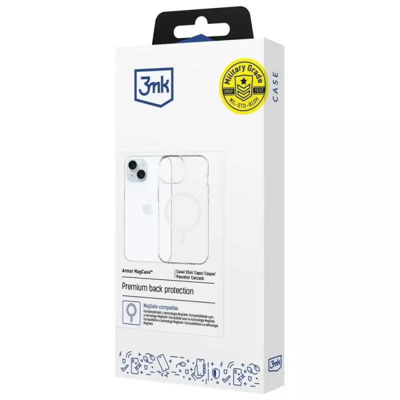 Aizsargapvalks 3MK Armor MagCase Apple iPhone 15 — izturīgs dizains, magnētiska savietojamība