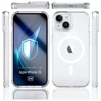 Aizsargapvalks 3MK Armor MagCase Apple iPhone 15 — izturīgs dizains, magnētiska savietojamība