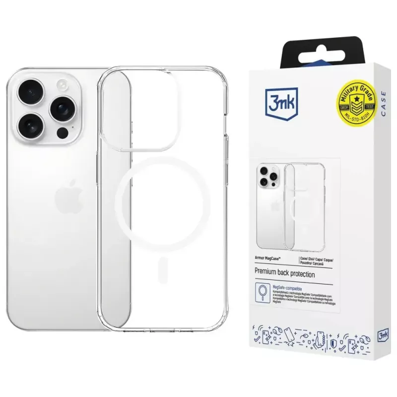 Telefona maciņš 3MK Armor MagCase Apple iPhone 15 Pro, MagSafe saderīgs, plāns dizains