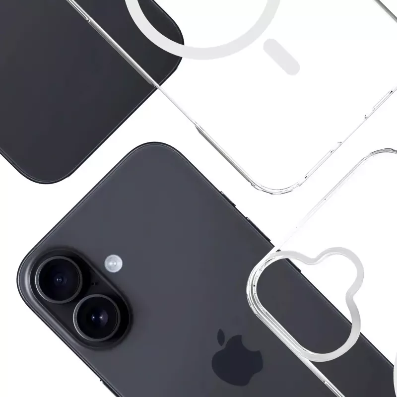 Vāciņš mobilajam tālrunim 3MK Armor MagCase iPhone 16, 6,1 collas (15,5 cm), caurspīdīgs, PC+TPU