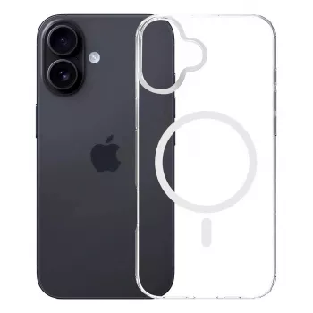 Vāciņš mobilajam tālrunim 3MK Armor MagCase iPhone 16, 6,1 collas (15,5 cm), caurspīdīgs, PC+TPU