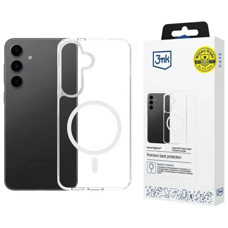 Aizsargājošs telefona maciņš 3MK Armor MagCase priekš Samsung Galaxy S24/S25 — izturīgs plānas piegulšanas dizains
