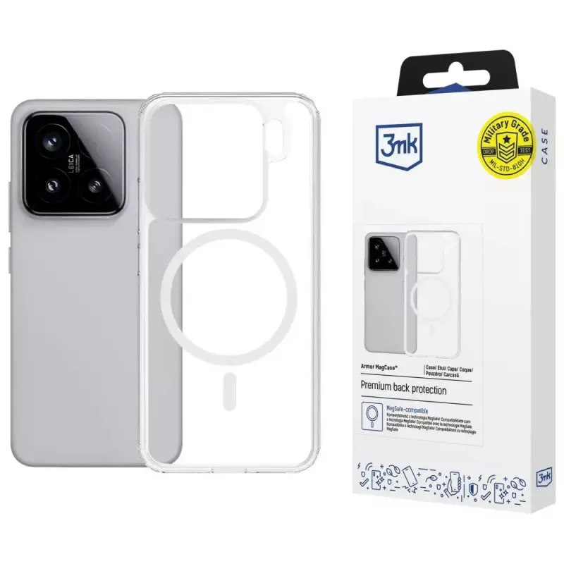Aizsargājošs MagCase Armor no 3MK priekš Xiaomi 15 Pro — plāns, izturīgs telefona maciņš