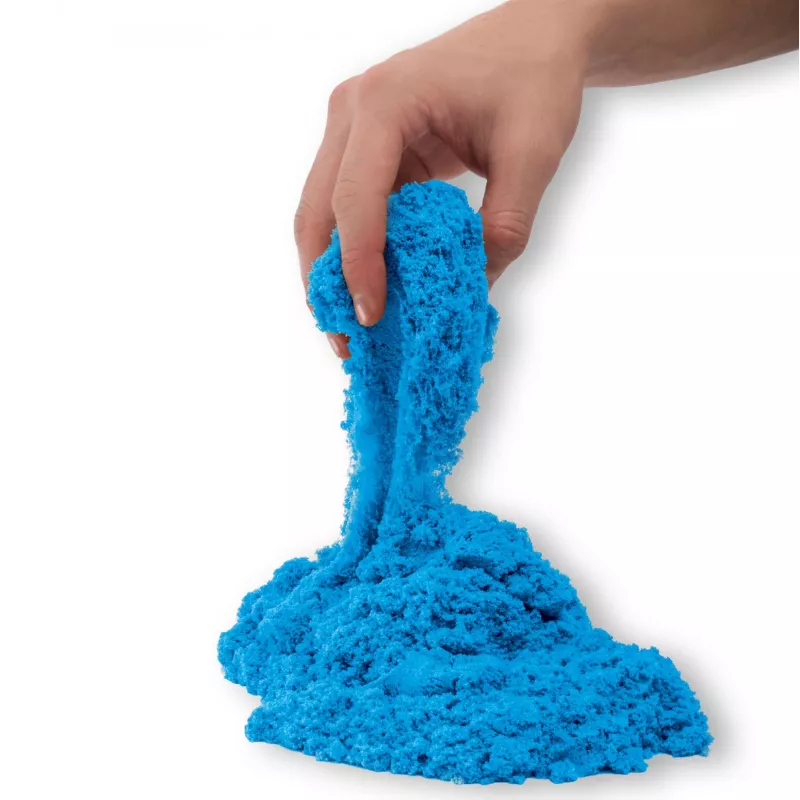 Kinetic Sand, 2 mārciņas zilu rotaļu smilšu, veidojamas sensorās rotaļlietas bērniem, atkārtoti noslēdzams maisiņš (iepakojums var atšķirties), no 3 gadu vecuma