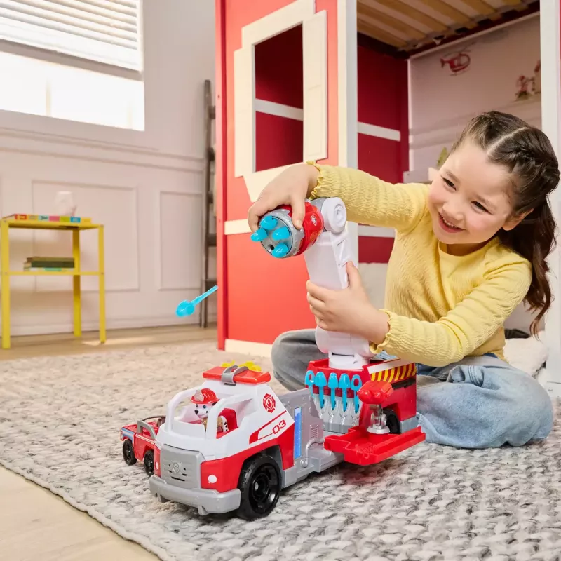 Ugunsdzēsēju mašīna PAW Patrol Rapid Reload Fire Truck ar Marshall figūriņu (bojāts iepakojums)