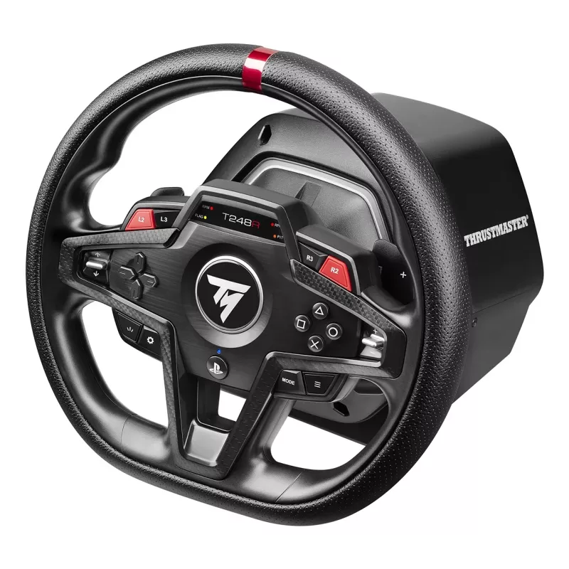 Stūres rats un pedāļi Thrustmaster T248R Melns — USB, hibrīda piedziņa, spēka atgriezeniskā saite, LCD displejs, ādas stūre