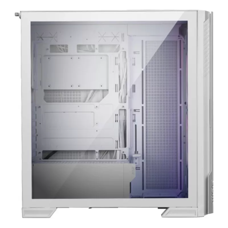 PC korpuss MSI MPG VELOX 300R AIRFLOW PZ Midi Tower balts — ATX/EATX/MicroATX/Mini-ITX, 1×3,5 collas, 4×2,5 collas, 2×USB 3.2 Gen1, sānu logs