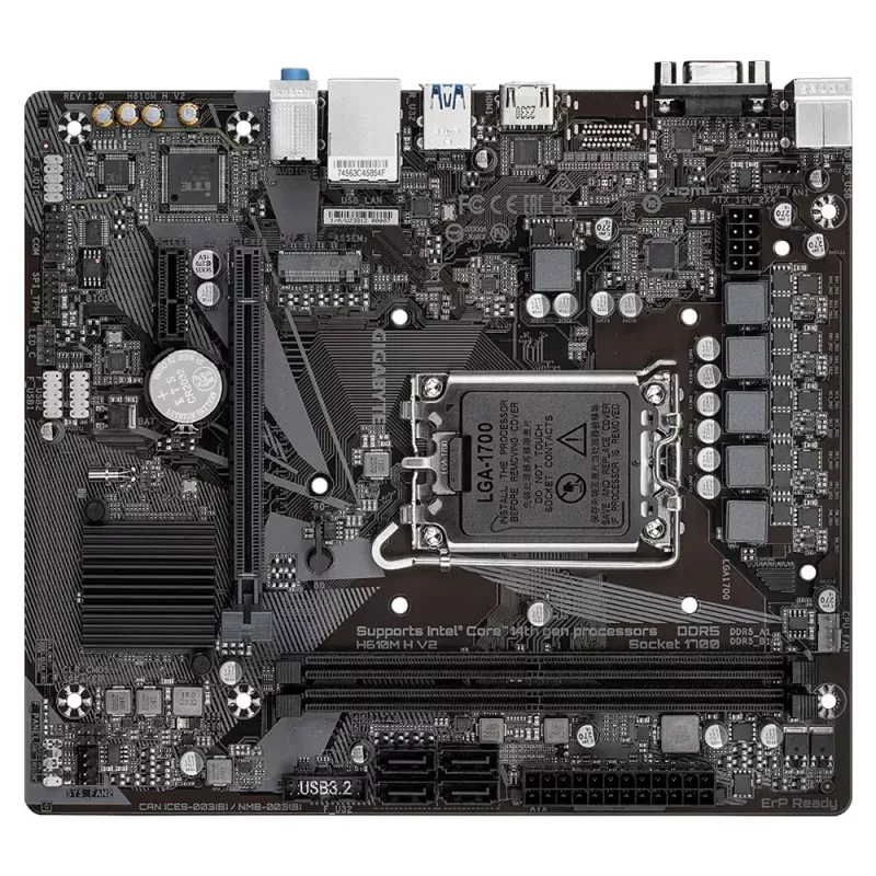 Mātesplate GIGABYTE H610M H V2, Intel H610, LGA 1700, Micro ATX