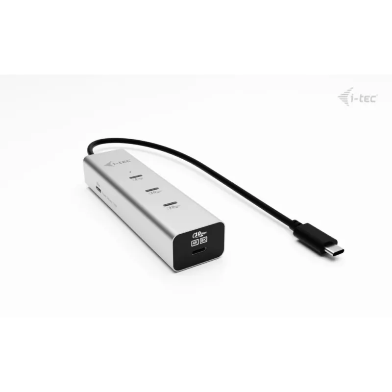 i-tec Metal USB-C uzlādes centrmezgls ar 5 pieslēgvietām, USB-C video 8K + jaudas piegāde 85 W