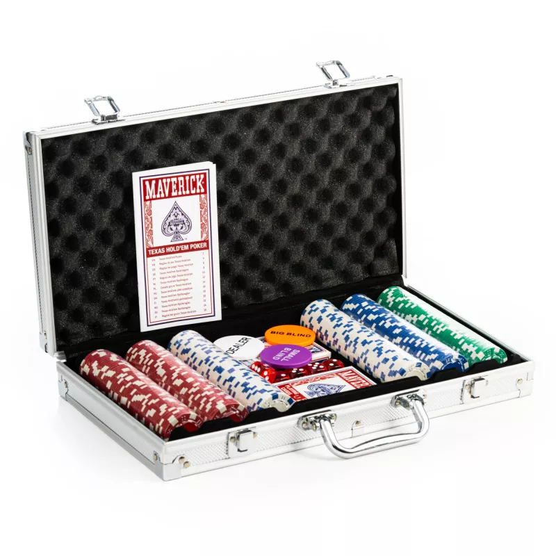 Pokera komplekts Cartamundi Maverick — plastmasīnas žetoni 11,5 g, futlāris 385×240×65 mm
