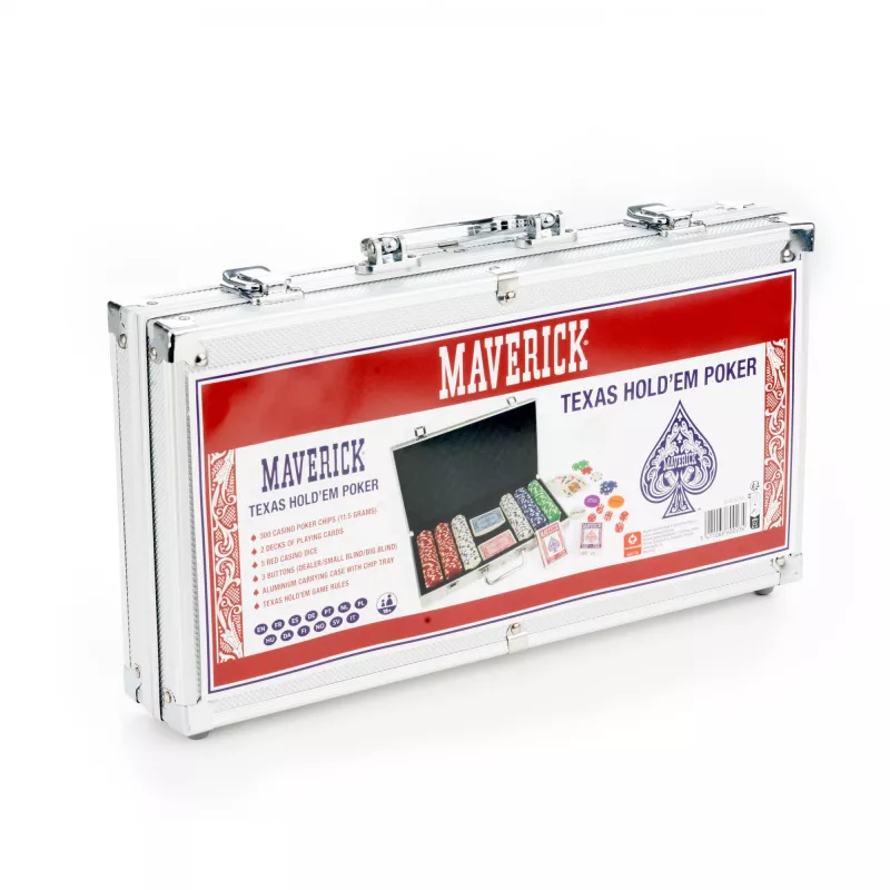 Pokera komplekts Cartamundi Maverick — plastmasīnas žetoni 11,5 g, futlāris 385×240×65 mm