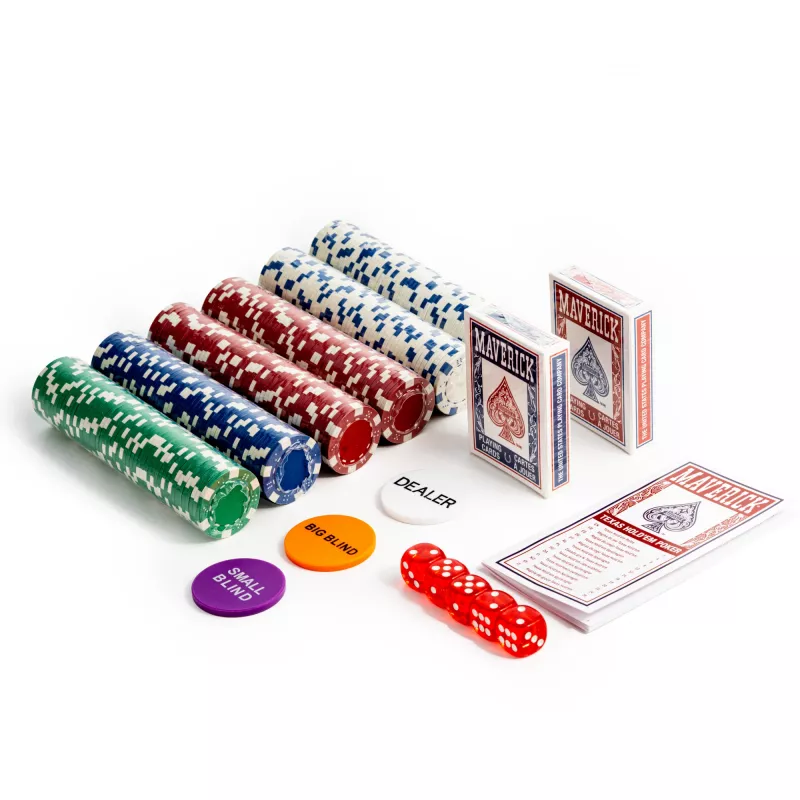 Pokera komplekts Cartamundi Maverick — plastmasīnas žetoni 11,5 g, futlāris 385×240×65 mm