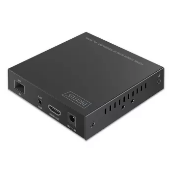 DIGITUS HDMI optiskās šķiedras uztvērējs - priekš DS-55348 4K/60Hz 40 km/300m IP 1G Melns