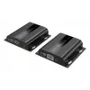 DIGITUS HDMI IP paplašinātāja komplekts — 4K/60 Hz, 120/200 m, viens uz daudziem, CAT, melns