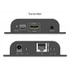 DIGITUS HDMI IP pagarinātāja komplekts - 4K/60Hz 120/200 m, PoE, viens pret daudziem, CAT, melns