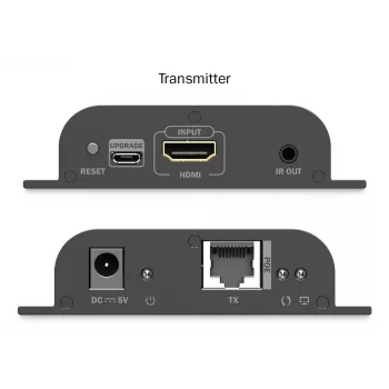 DIGITUS HDMI IP pagarinātāja komplekts - 4K/60Hz 120/200 m, PoE, viens pret daudziem, CAT, melns