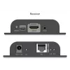 DIGITUS HDMI IP pagarinātāja komplekts - 4K/60Hz 120/200 m, PoE, viens pret daudziem, CAT, melns