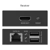 DIGITUS HDMI KVM paplašinātāja komplekts - 4K/30Hz 40/70m PoC CAT melns