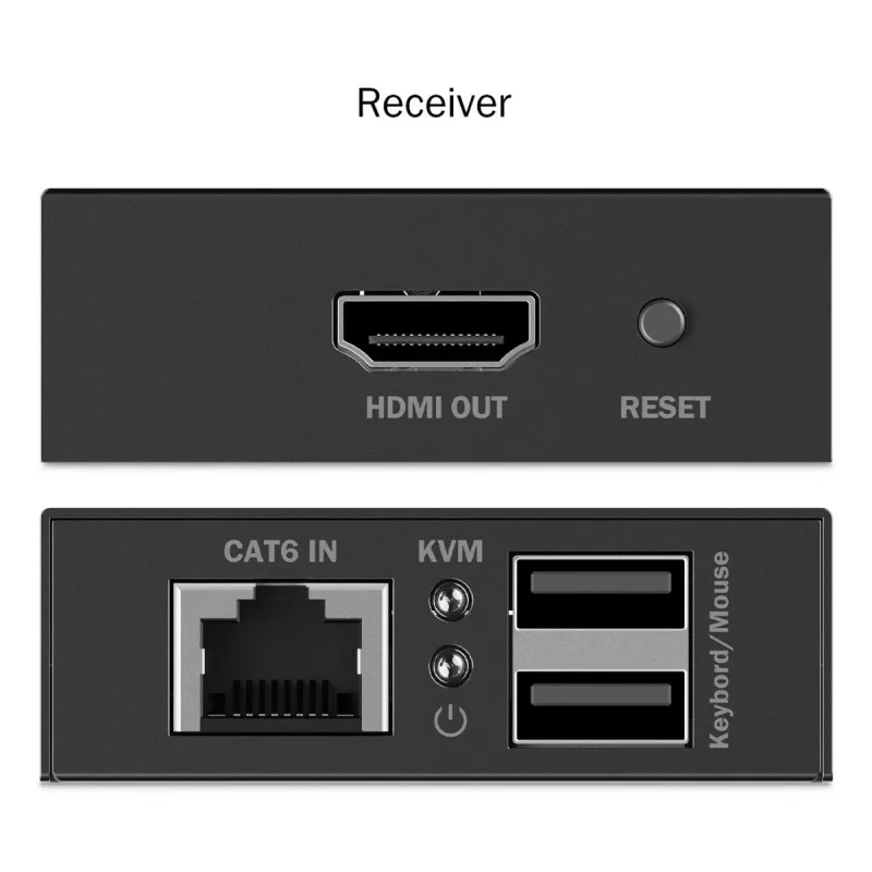 DIGITUS HDMI KVM paplašinātāja komplekts - 4K/30Hz 40/70m PoC CAT melns