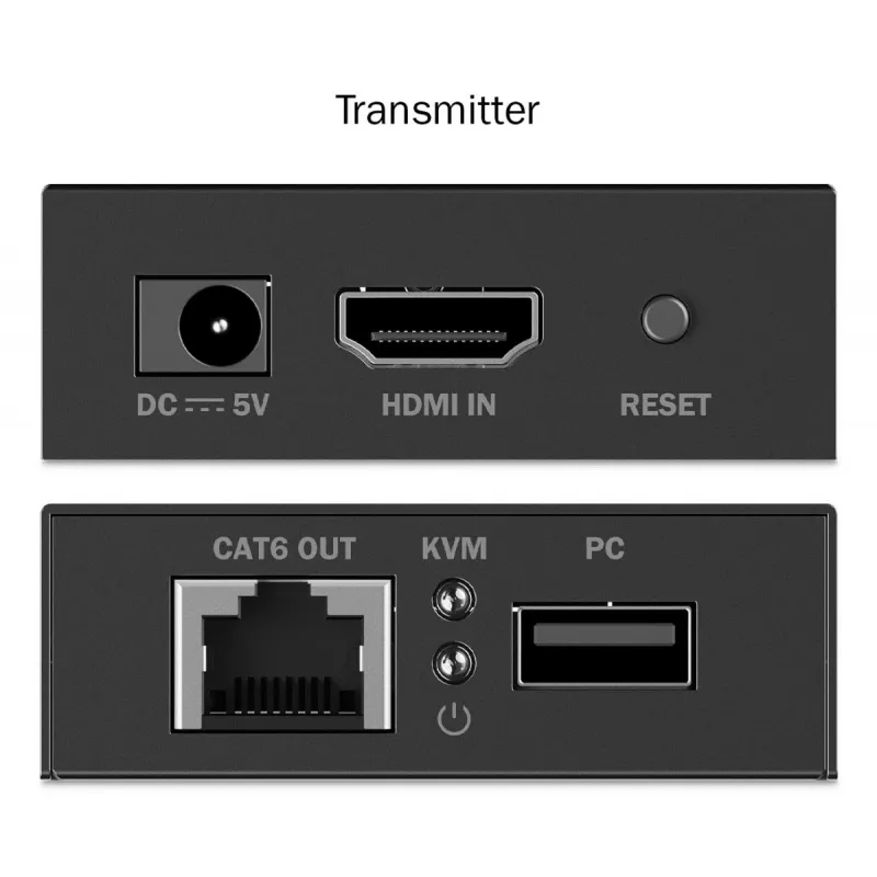 DIGITUS HDMI KVM paplašinātāja komplekts - 4K/30Hz 40/70m PoC CAT melns