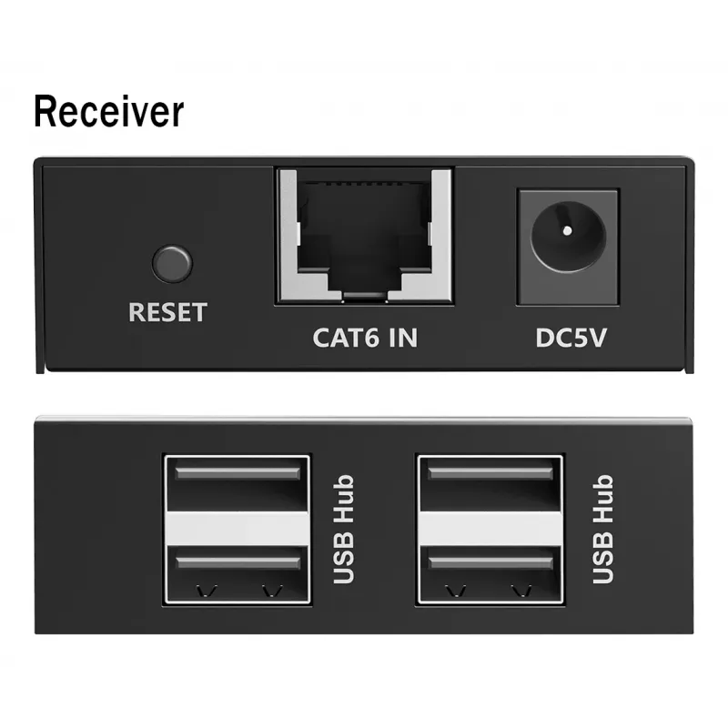 DIGITUS USB pagarinātājs - USB 2.0 4x USB-A pieslēgvietas 150 m Lietošanai ar CAT6 (vai augstākas kategorijas) kabeli