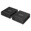 USB 3.2 Gen1 CAT paplašinātājs no DIGITUS DA-73121 — 5 Gbps, 4 pieslēgvietas (3× USB-A, 1× USB-C), 100 m, līdzstrāvas barošana