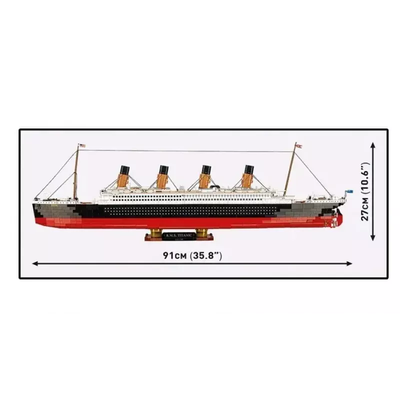 Konstruktoru komplekts Cobi R.M.S. Titanic modelis, 3,260 plastmasas klucīši (COBI-1686)