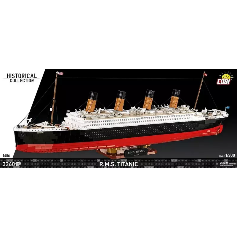 Konstruktoru komplekts Cobi R.M.S. Titanic modelis, 3,260 plastmasas klucīši (COBI-1686)