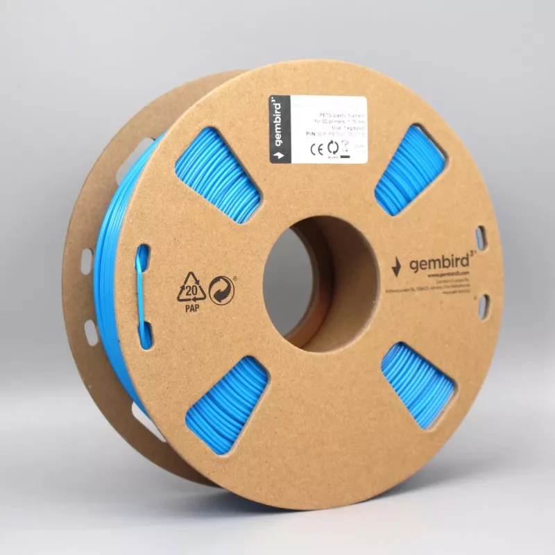 3D drukas materiāls Gembird 3DP-PETG1.75-01-B Polietilēntereftalāta glikols PETG Zils
