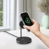 Hama 00201737 mobilās ierīces lādētājs Austiņas, Viedtālrunis Melns USB Bezvadu uzlāde Ātrā uzlāde Iekštelpās