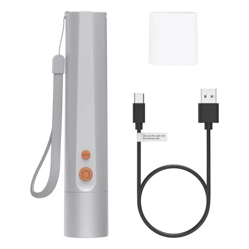 Rokas lukturītis Hama FL350-C Sudraba LED 3W USB uzlādējams