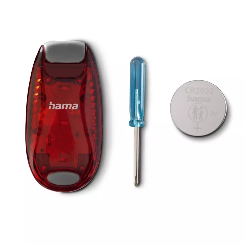 LED lampa Hama SL-DUO pelēka sarkana baterija CR2032 55mm 28mm 20mm