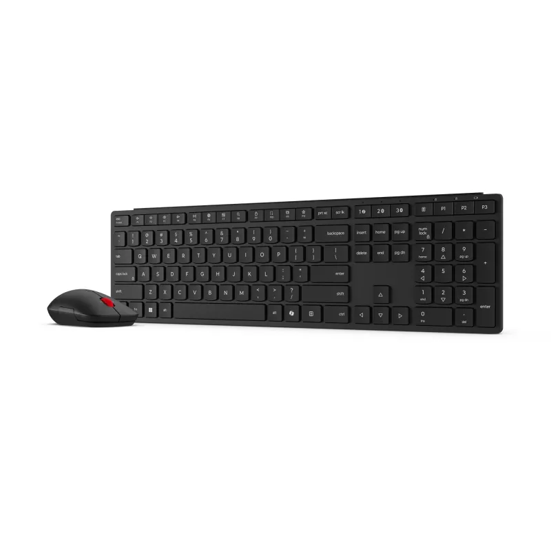 Lenovo 4X31S04810 tastatūra Pele iekļauta Biroja RF Wireless + Bluetooth US angļu Melna