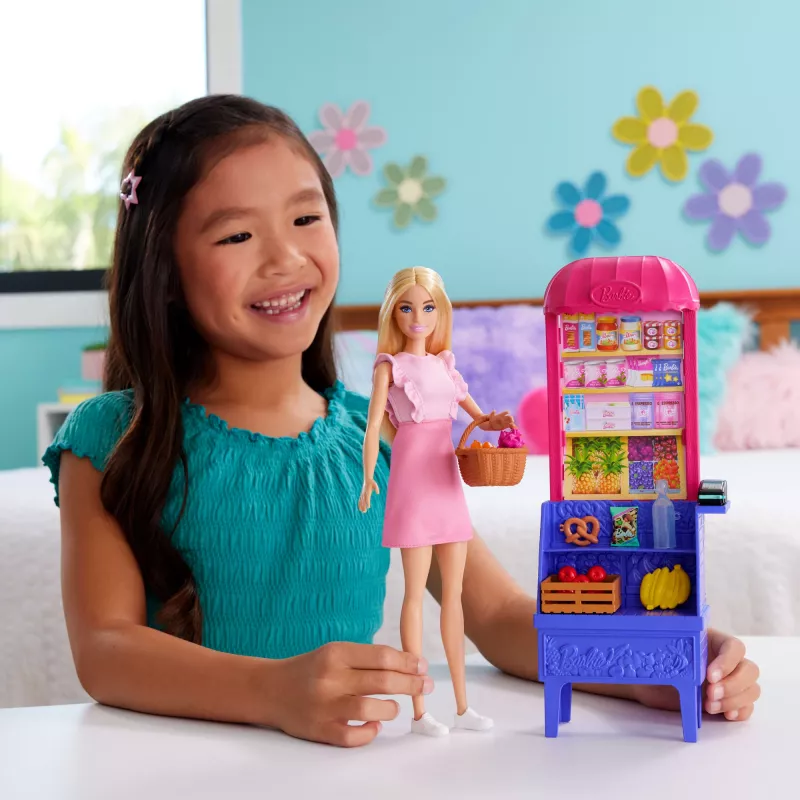 Barbie and Teresa Recipe for Friendship Malibu tirgū lelle un rotaļu komplekts ar 11 piederumiem