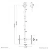 Griestu stiprinājums Neomounts CL35-440BL16XL, maks. 50 kg, 37-70 collas