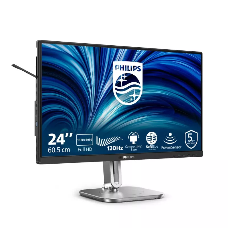Philips 4000 sērijas 24B2N4200/00 datora monitors 60,5 cm (23,8 collas) 1920 x 1080 pikseļi Full HD LCD Pelēks