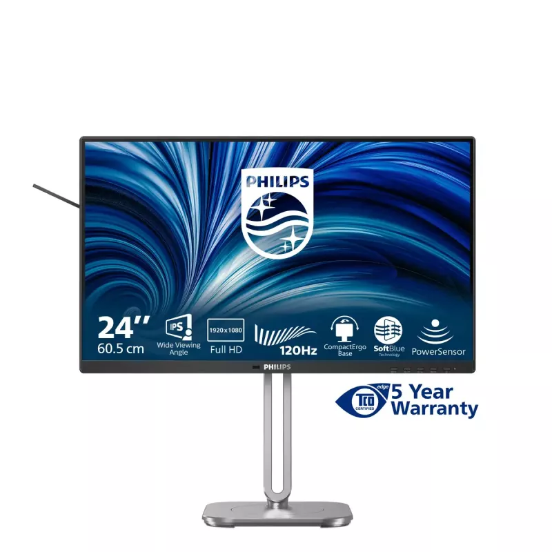 Philips 4000 sērijas 24B2N4200/00 datora monitors 60,5 cm (23,8 collas) 1920 x 1080 pikseļi Full HD LCD Pelēks